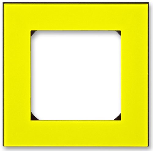 Рамка универсальная ABB EPJ Levit 1-м. желтый/дымчатый чёрный картинка